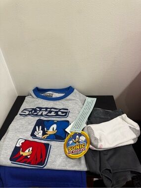 Target Sonic the Hedgehog Grey, Blue and Red Kids Matching Set